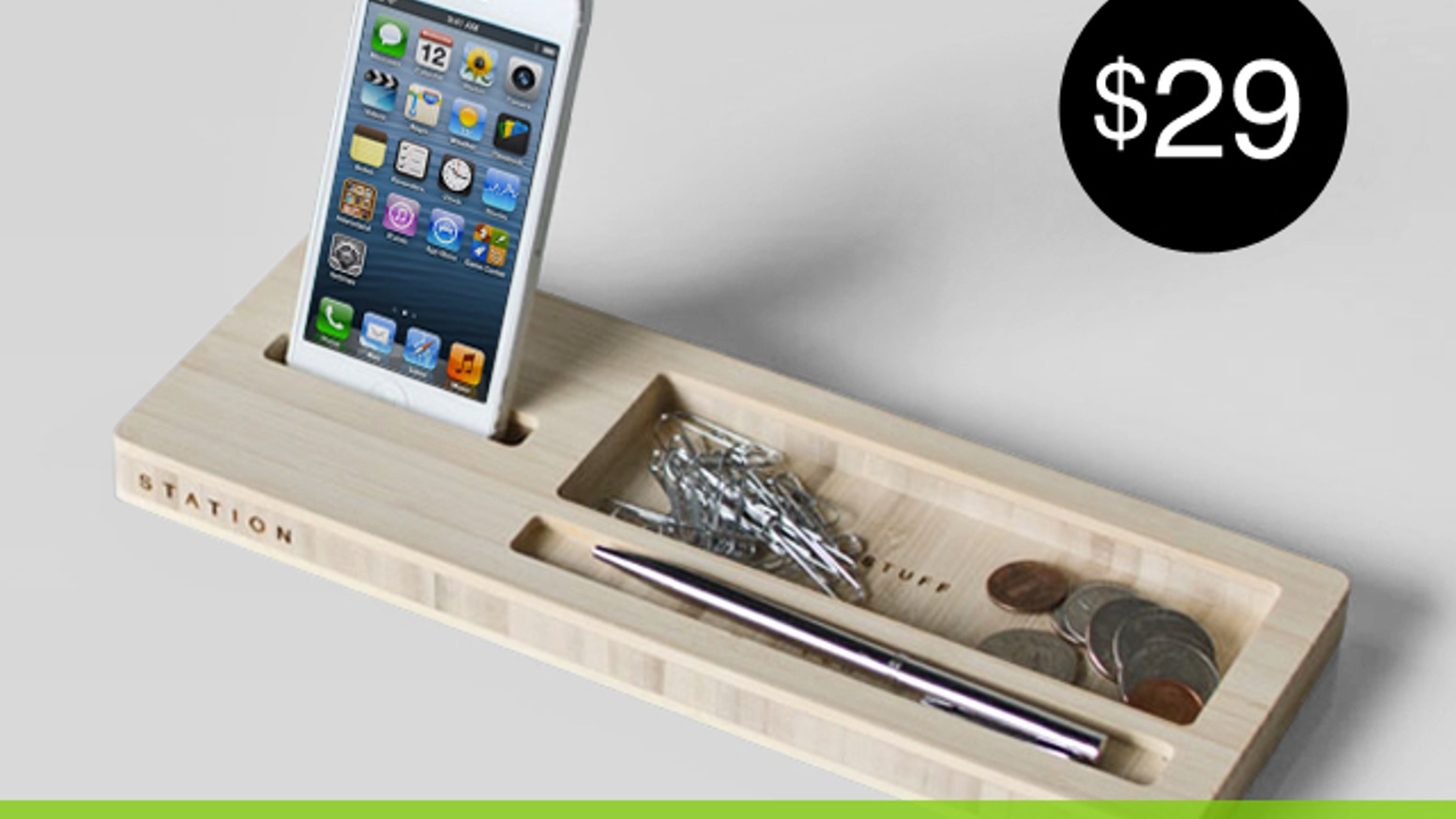 MODERN Caddy for your phone, keys, sunglasses, pens, loose change, etc. iPhone, Samsung Galaxy, Android and many more.