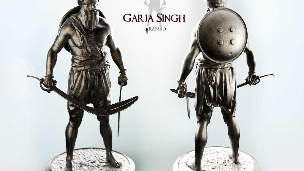 18th Century Sikh Warrior Statue - Garja Singh project video thumbnail