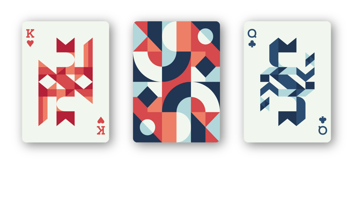 This deck of abstract playing cards is unique and beautiful.