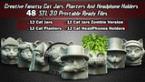 Click here to view Fantasy Cat Head Jars, Planters & Headphone Holders -3D STL