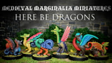 Click here to view Medieval Marginalia Miniatures 4 - Here Be Dragons