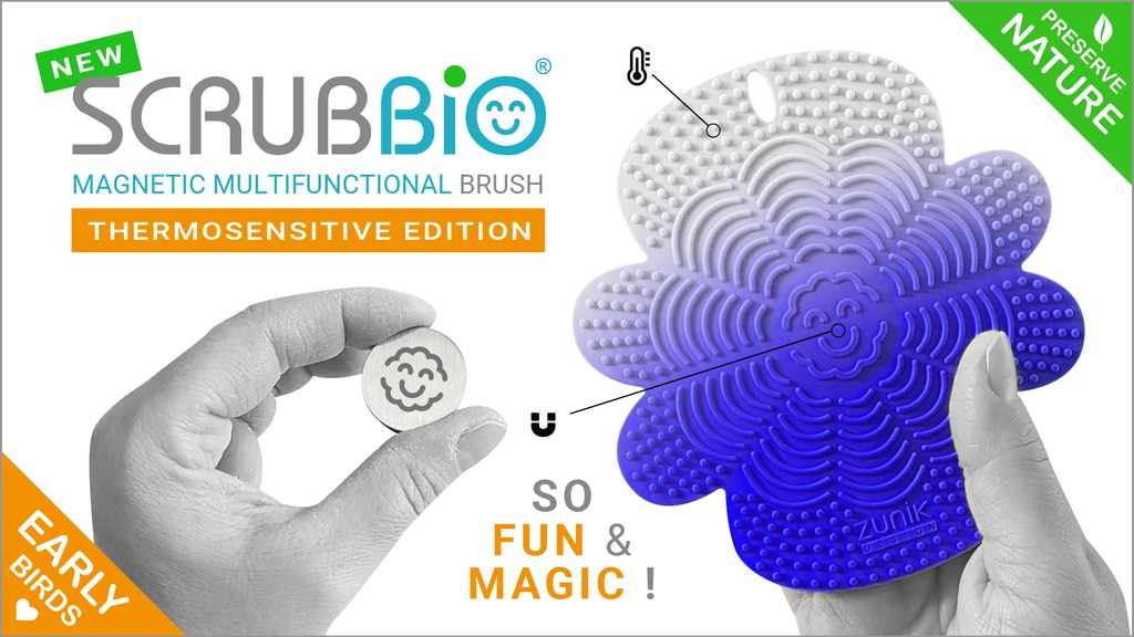 NEW SCRUBBIO® 10-in-1 | 1st Heat-Sensitive & Magnetic Brush